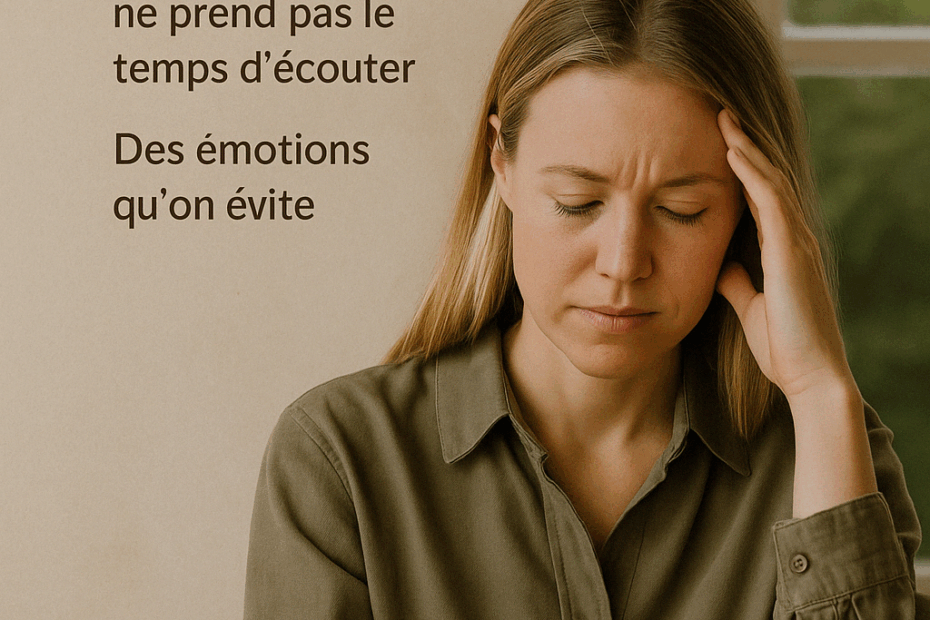 femme qui se tient la tête